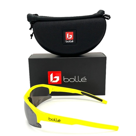 BOLLE BOLT 2.0  Acid Yellow Matte / Volt Gun  Polarized  67mm Sunglasses - Picture 3 of 4